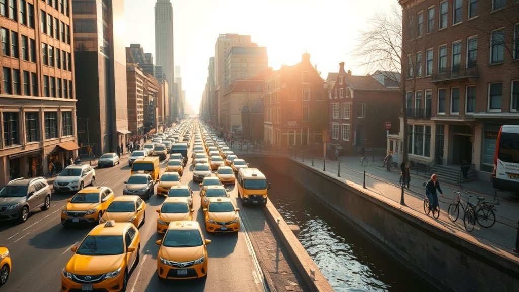 De energie en diversiteit van leven in new york city